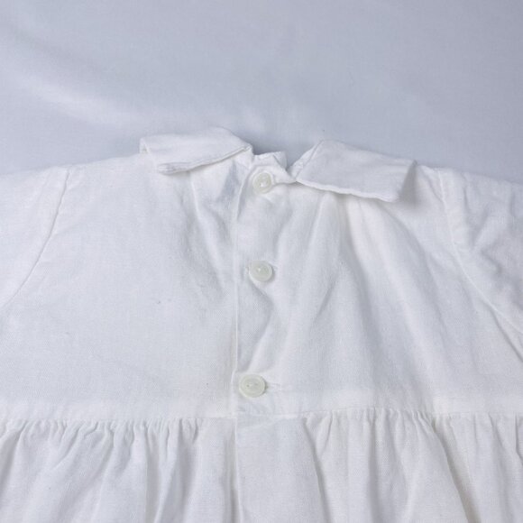 Vintage Baby Boy White Train Embroidered Bubble Shortalls Romper Outfit NB / 3m - Picture 8 of 11